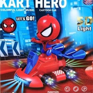 Spiderman Action Figure Dance Super Hero Robot Toy Dancing Car Music Lights Kids